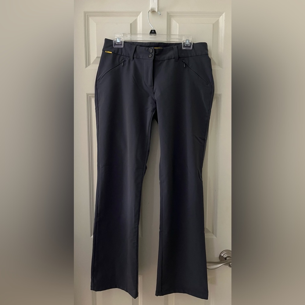 Women’s LOLE charcoal Travel Pants 33" UPF 50+ Wicking Antibacterial size 10